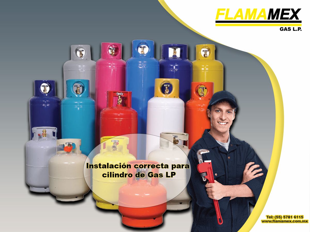 Instalación correcta para cilindro de Gas LP